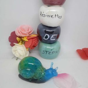 escargot bleu et mousse